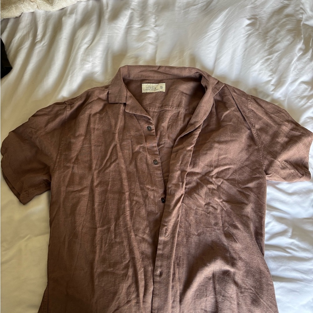 Abercrombie & Fitch Brown Casual Button Down Shirt